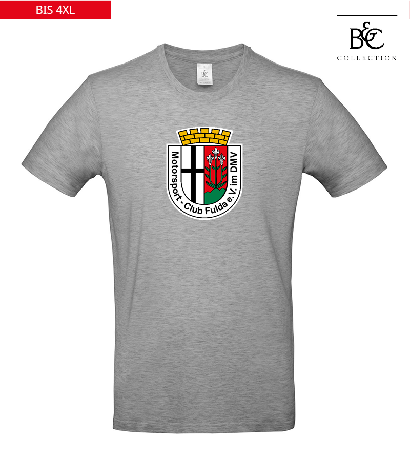 B&C Herren T-Shirt Sports Grey "Anton Frontprint"